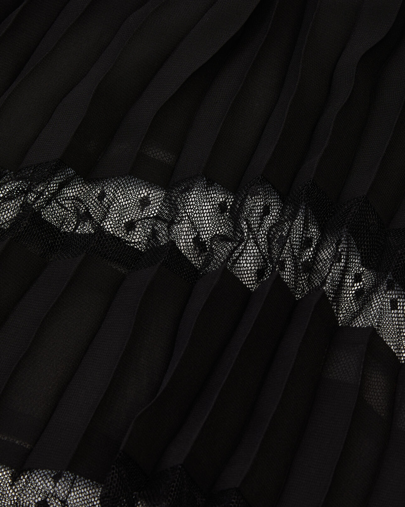 The Kooples WOMEN BLACK black pleated long dress