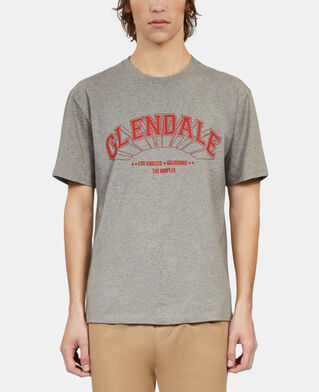 The Kooples HOMBRE ARDOISE_1 camiseta gris serigraf&iacute;a glendale