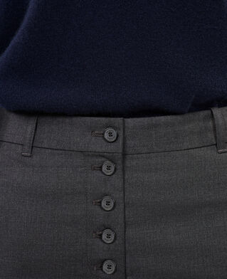 The Kooples WOMEN GREY grey flared wool pants