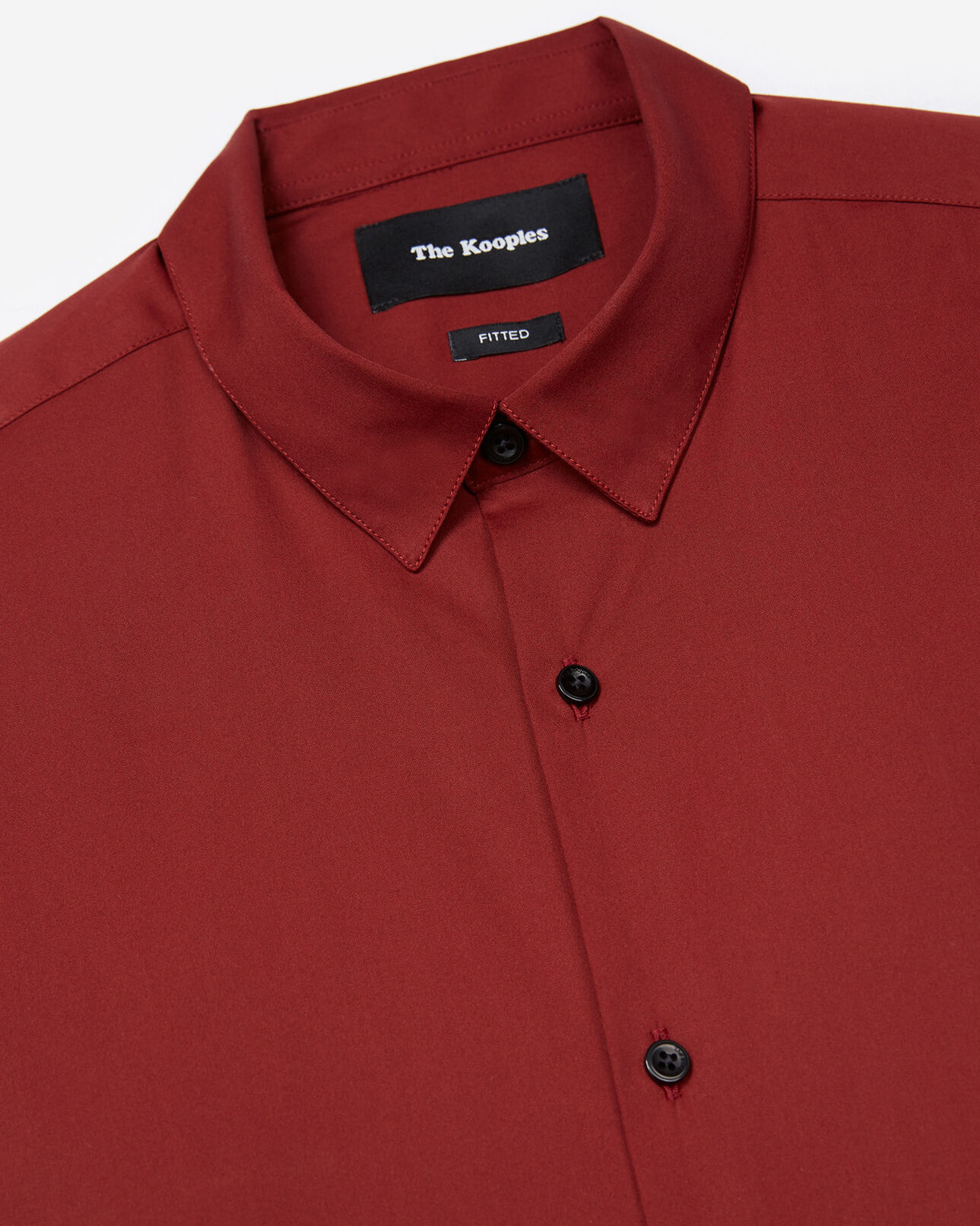 The Kooples HOMBRE RED camisa roja de papel popelina con cuello clásico