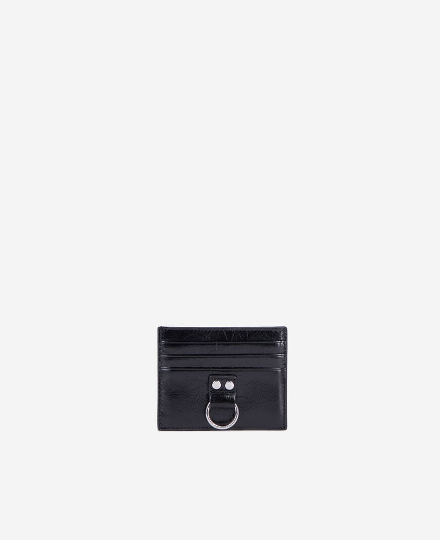 The Kooples DAMEN BLACK amelia kartenhalter aus schwarzem leder