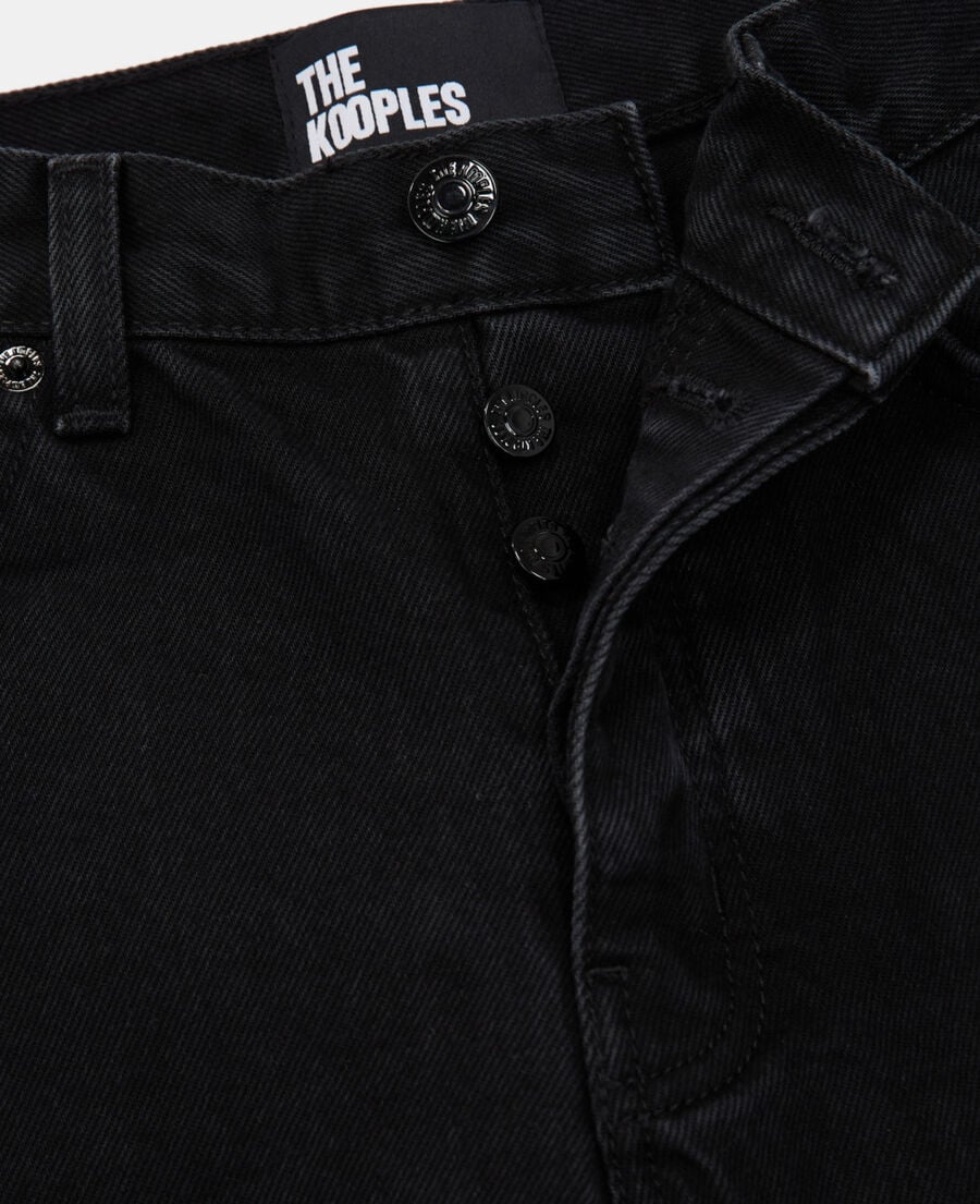 The Kooples FEMME BLACK WASHED jean droit noir