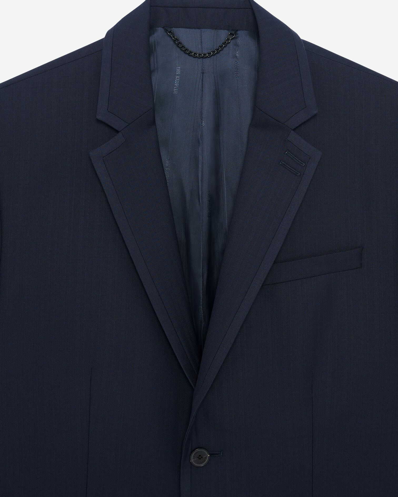 Navy blue wool suit jacket, DARK NAVY, hi-res image number null