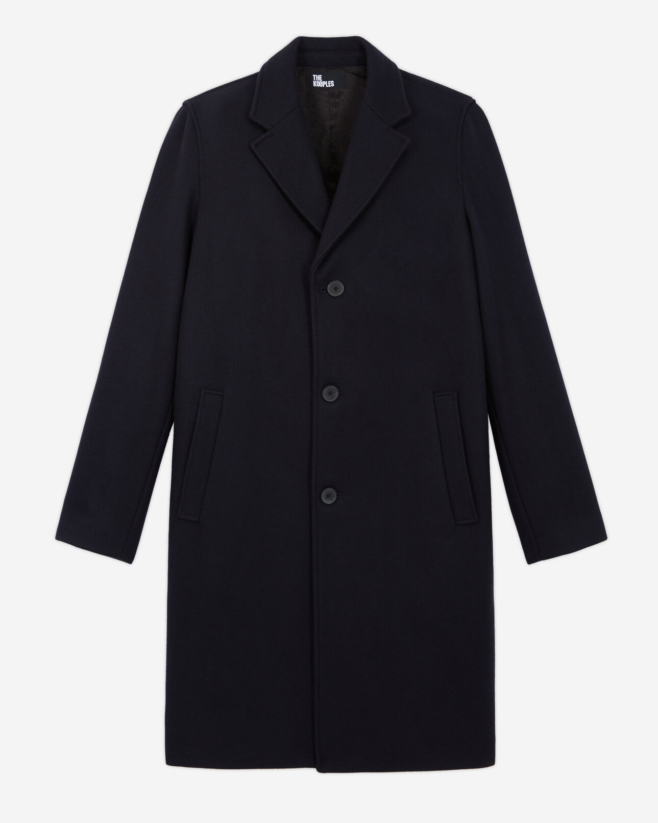The Kooples MEN DARK NAVY navy blue wool coat