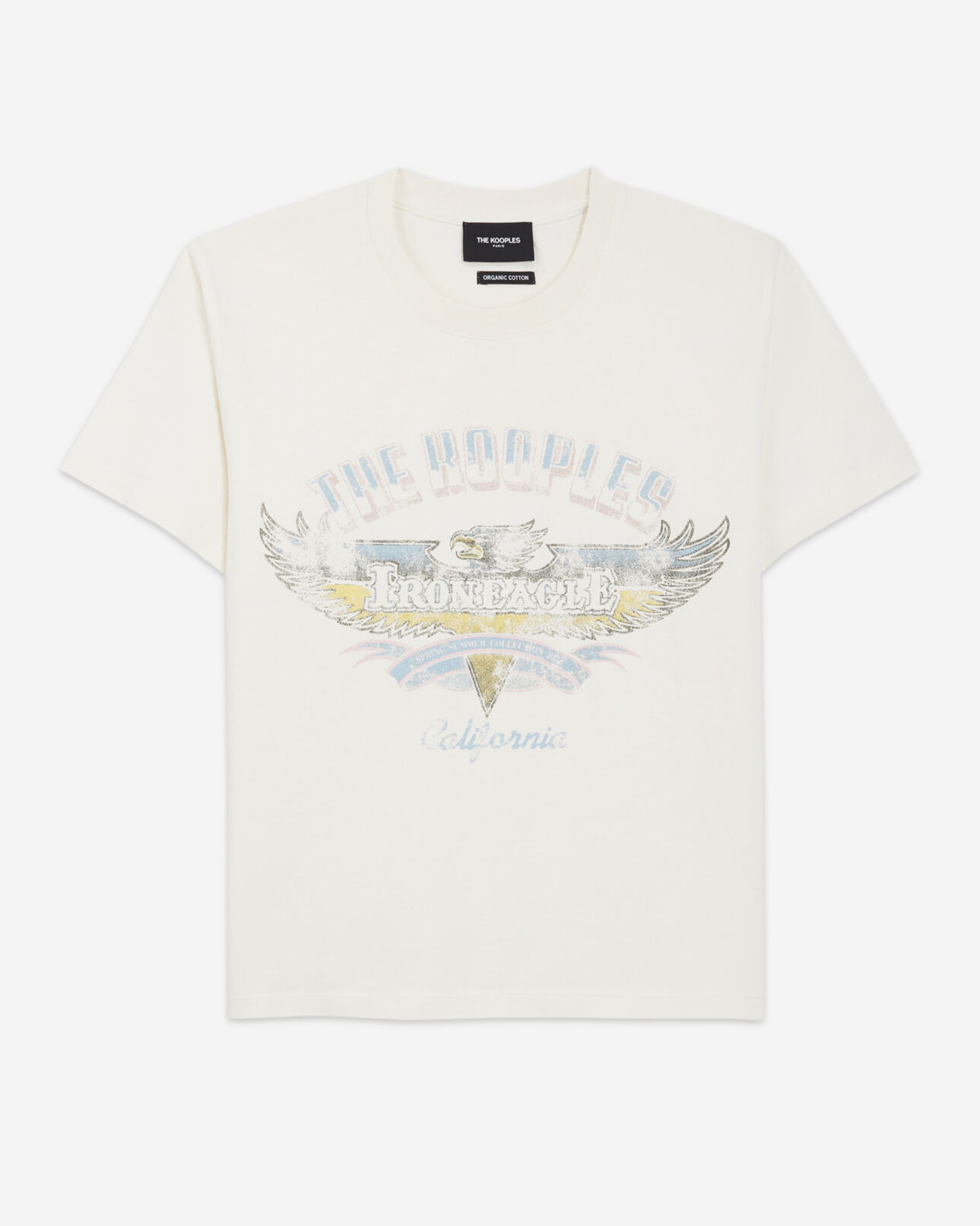 The Kooples FEMME ECRU t-shirt écru coton imprimé aigle