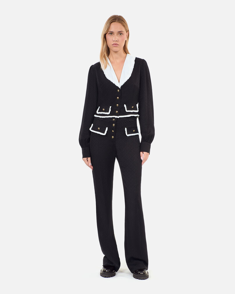 The Kooples WOMEN BLACK black flare trousers