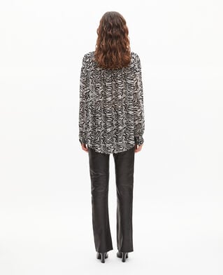 The Kooples F BLACK WHITE zebra print shirt