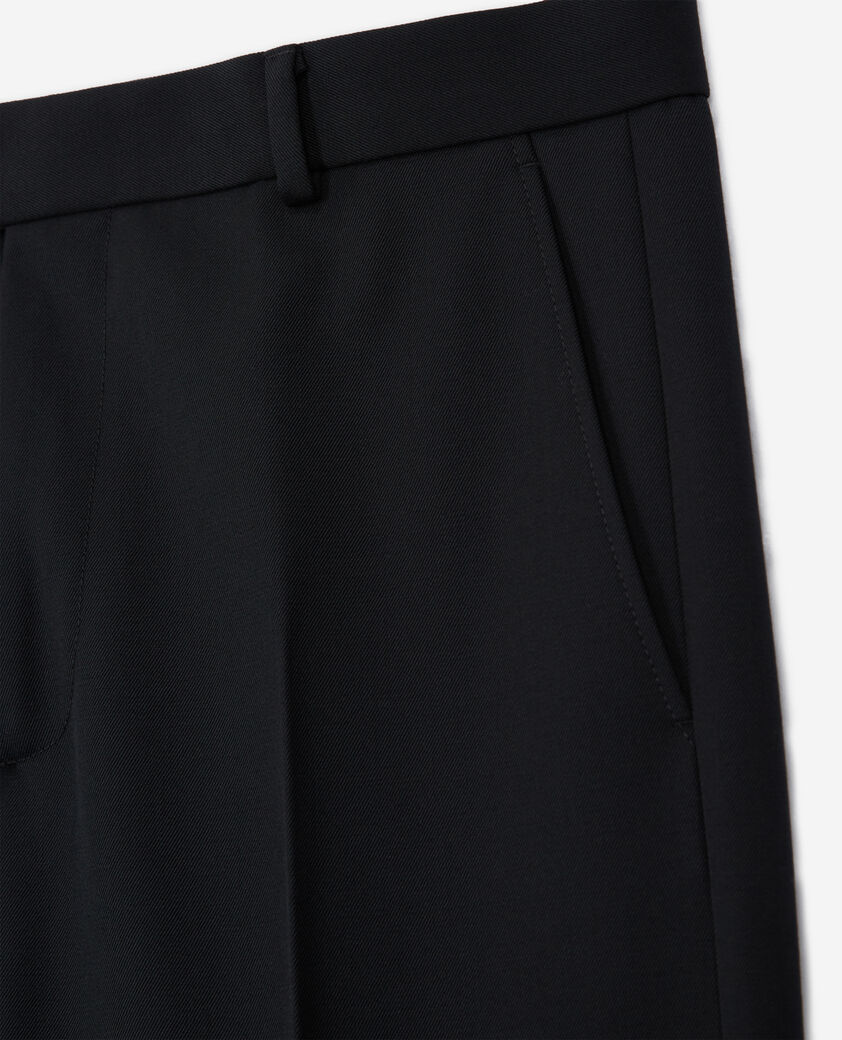 The Kooples HERREN BLACK schwarze, ausgestellte hose aus wolle
