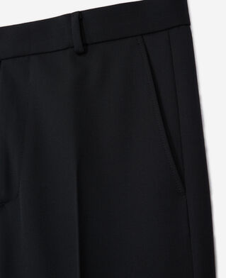 The Kooples HERREN BLACK schwarze, ausgestellte hose aus wolle
