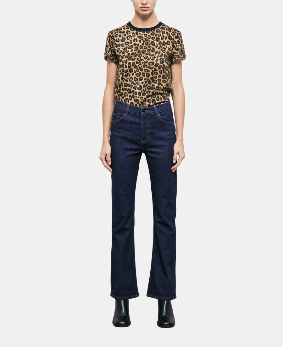 The Kooples FEMME BLUE BRUT jean flare bleu foncé