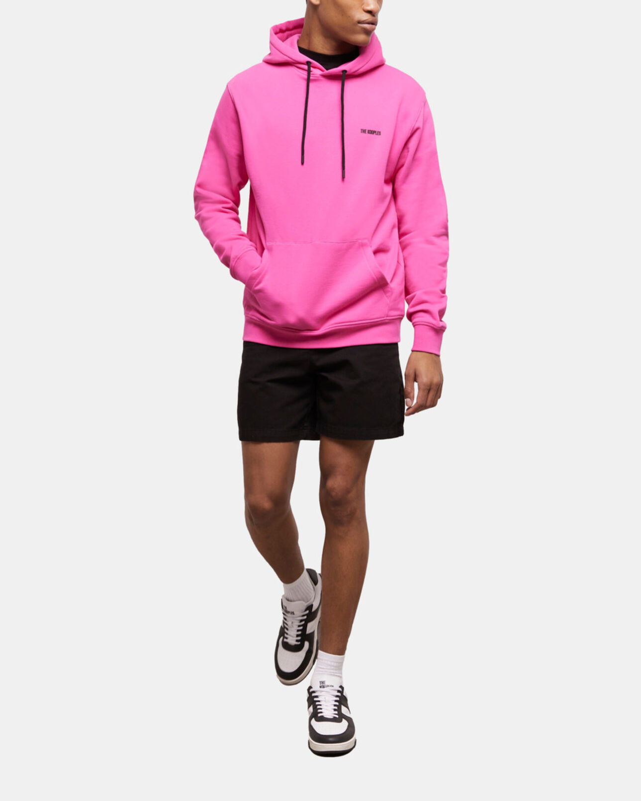 The Kooples HOMME PINK sweatshirt à capuche rose avec logo