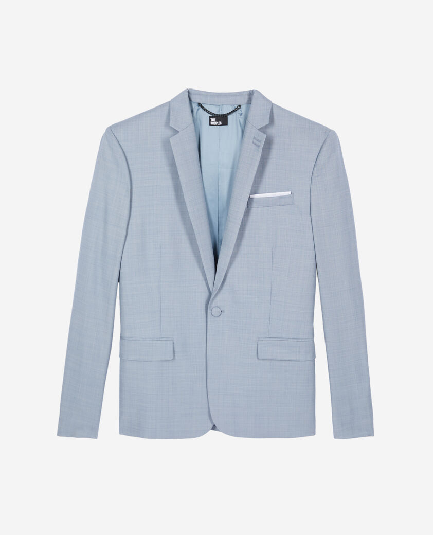 The Kooples HOMME BLUE veste de costume en laine coupe ajust&eacute;e bleu