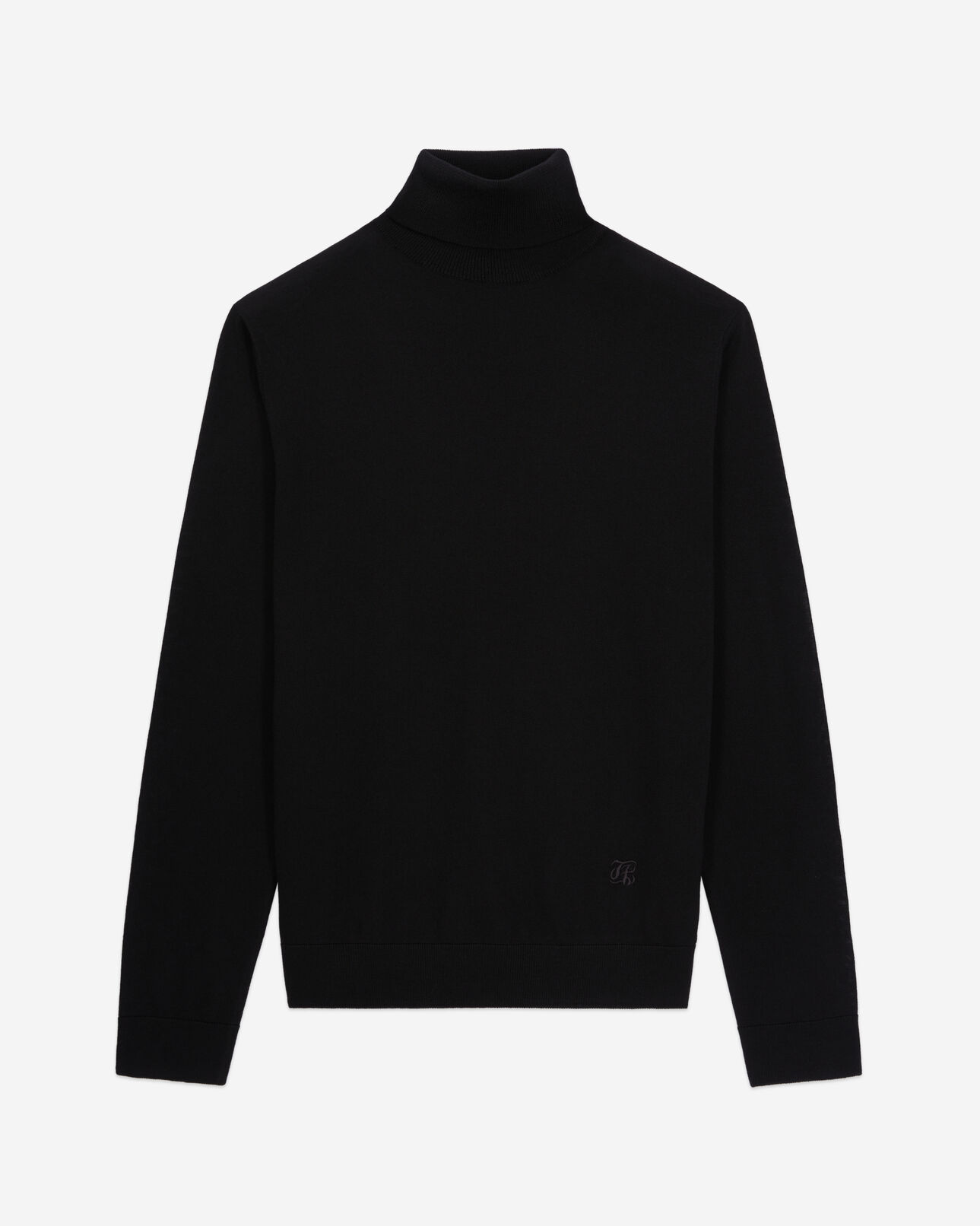 The Kooples HOMME BLACK pull noir en laine mérinos