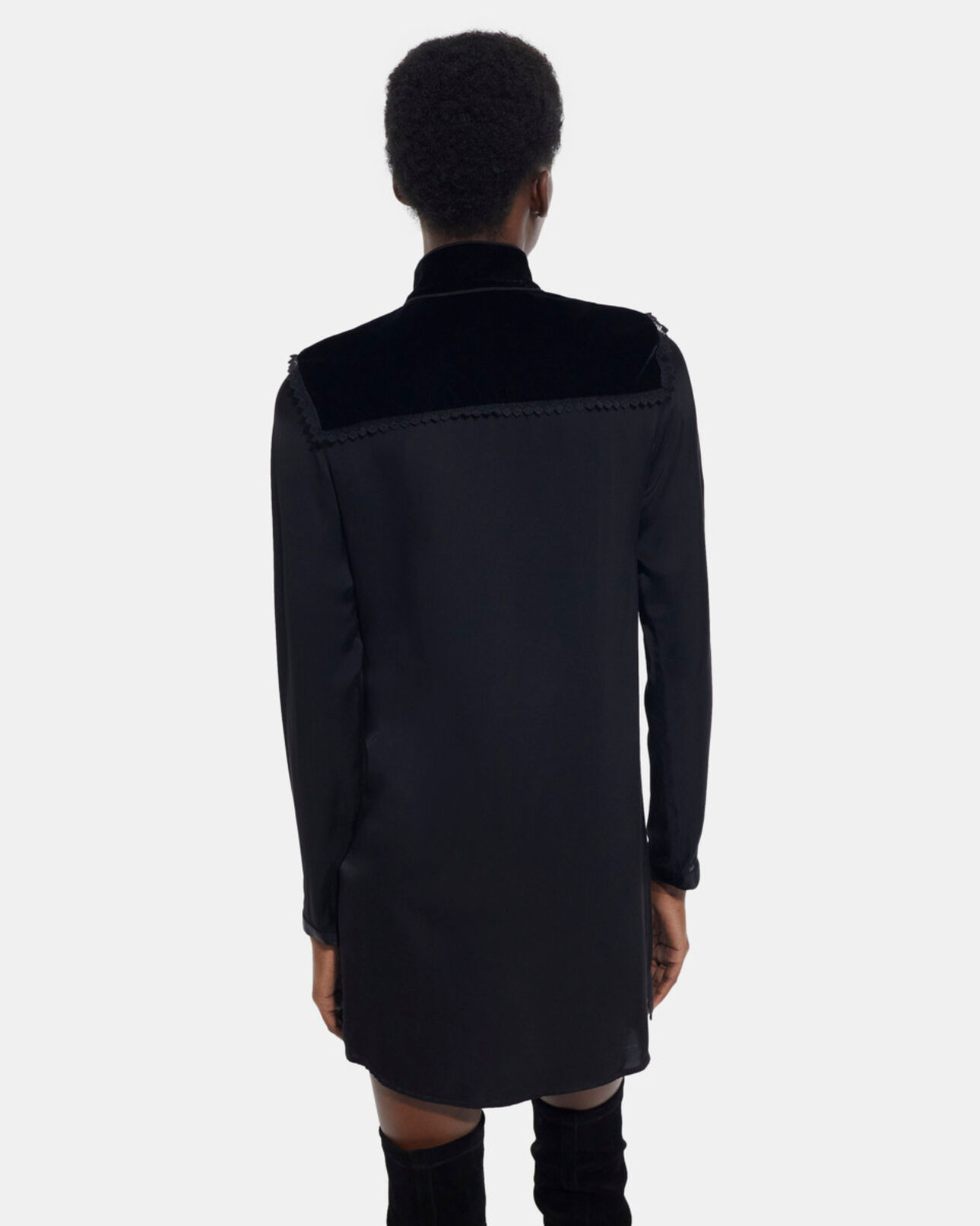 The Kooples FEMME BLACK robe courte noire