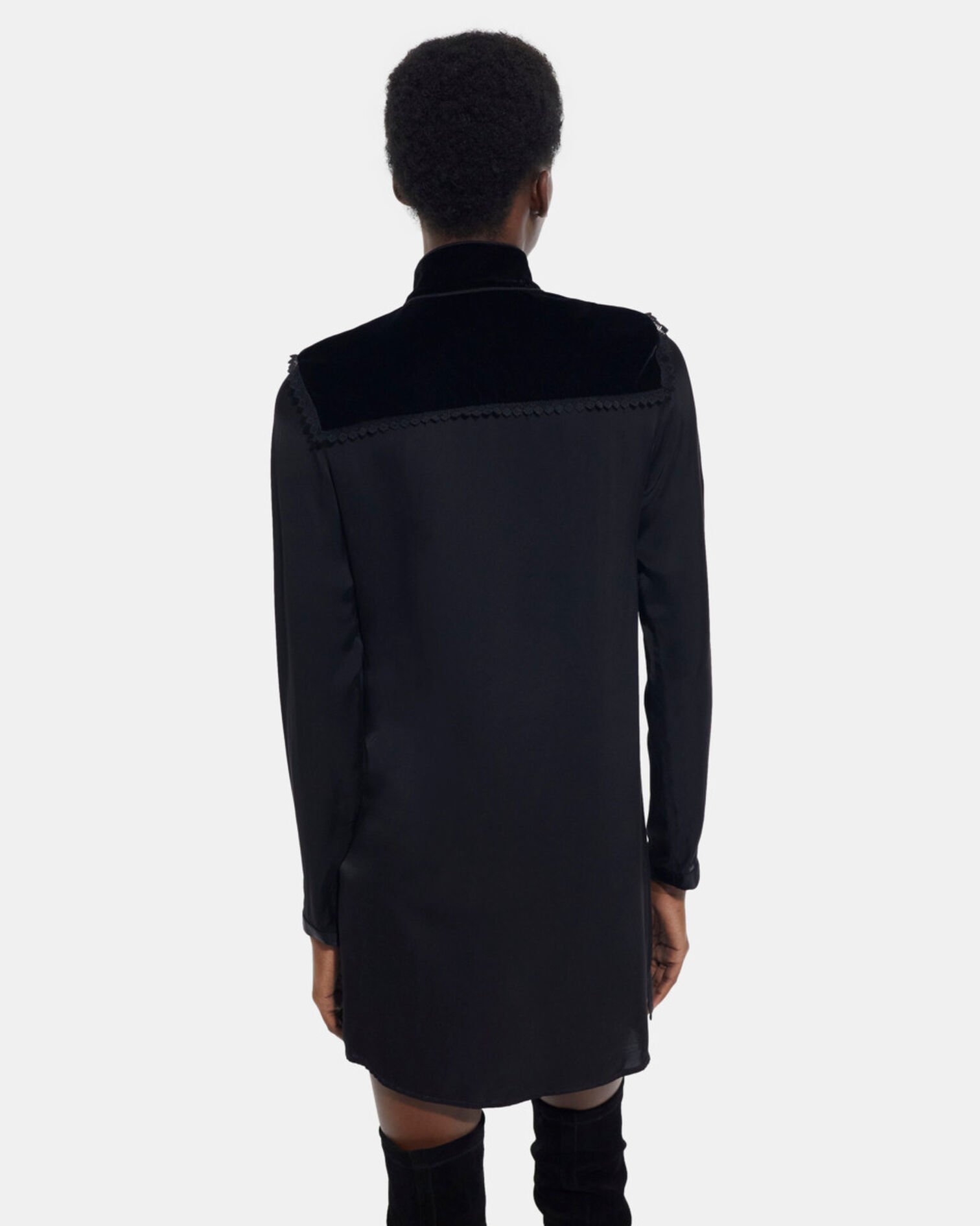 Robe courte noire, BLACK, hi-res image number null