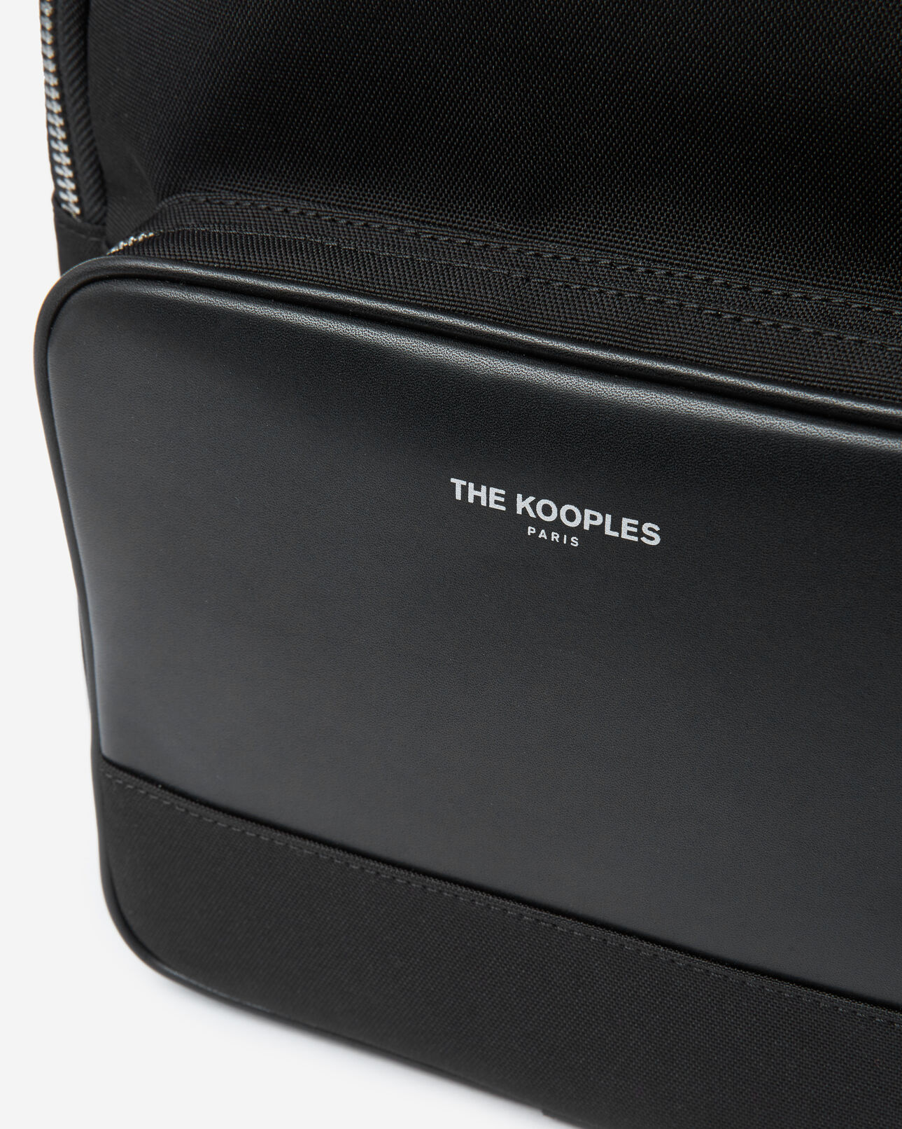The Kooples HOMME BLACK sac à dos noir détail poche similicuir