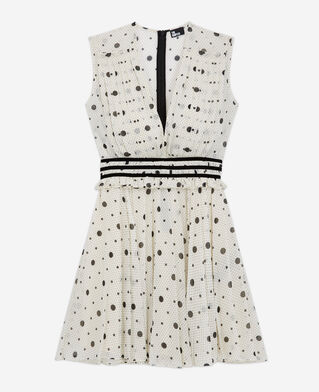 The Kooples DAMEN ECRU BLACK kurzes kleid bedruckt