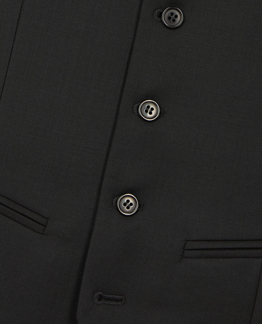 The Kooples MEN BLACK black wool suit waistcoat