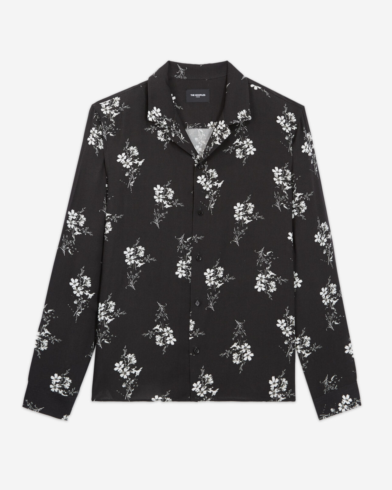 The Kooples HOMME BLACK WHITE chemise fleurie