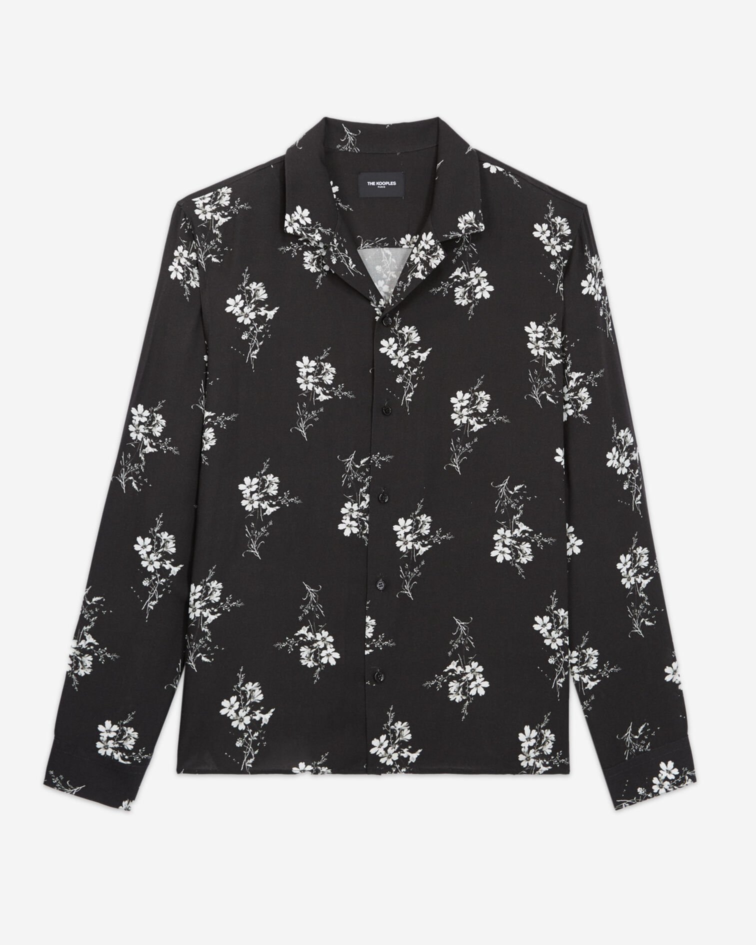 Chemise fleurie, BLACK WHITE, hi-res image number null