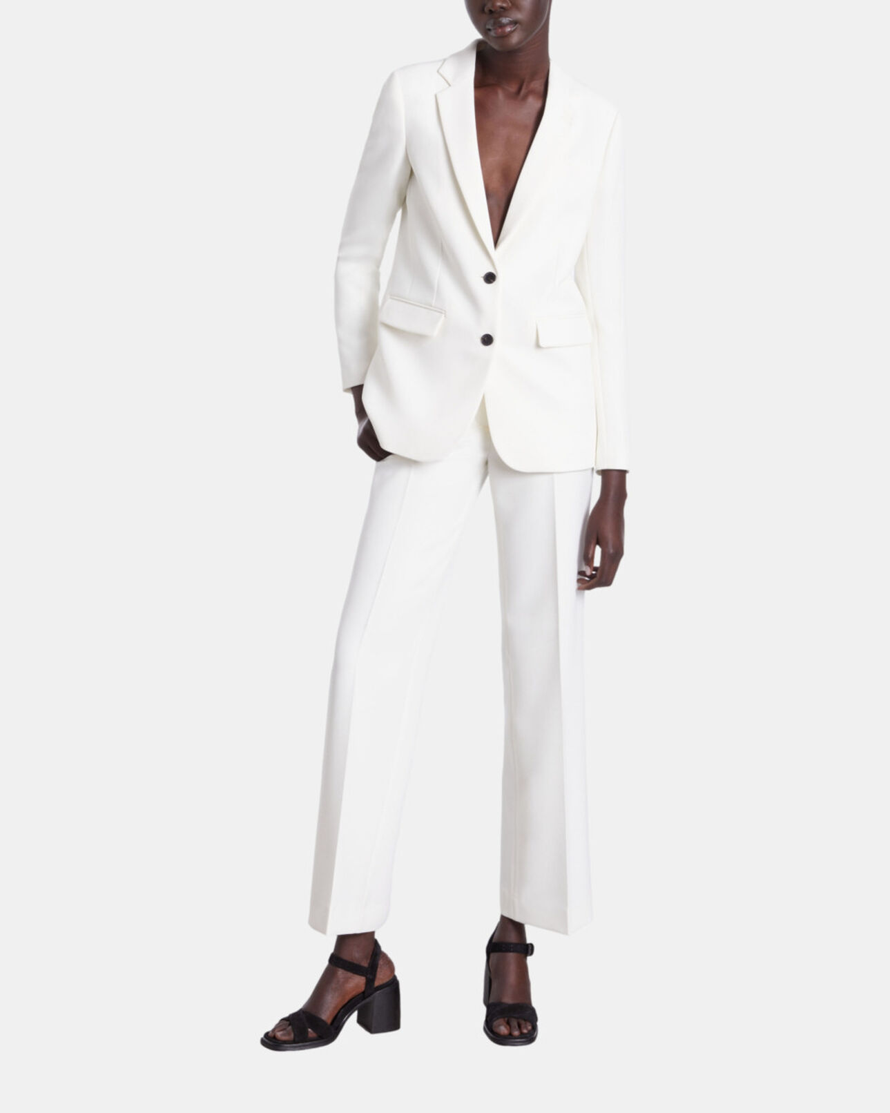 The Kooples WOMEN ECRU white suit jacket