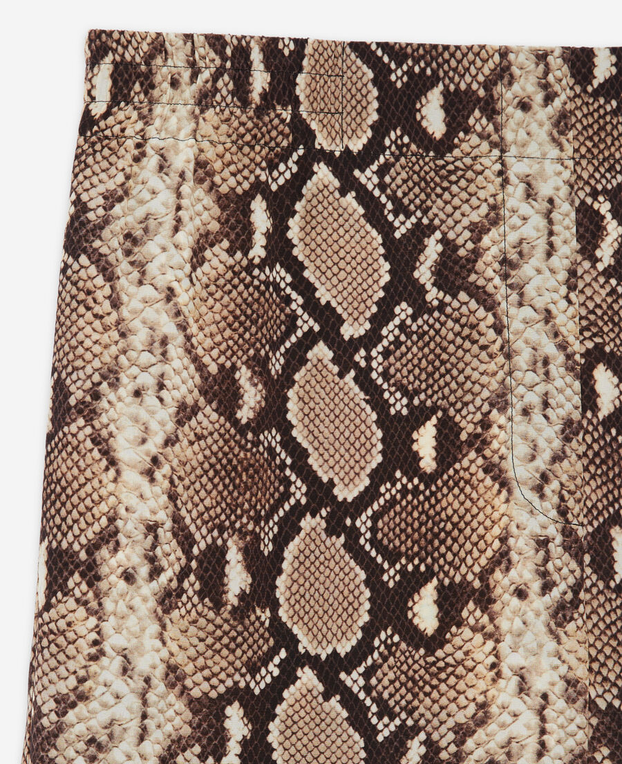 snakeskin print pants