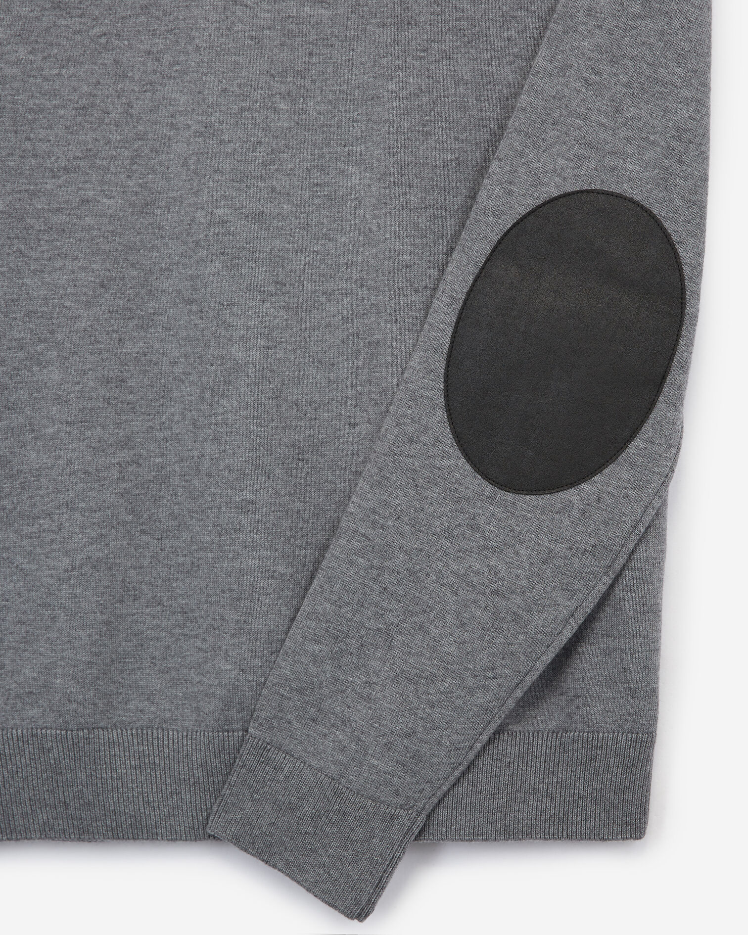 Pull gris clair laine mélangée brodé, LIGHT GREY CHINE, hi-res image number null