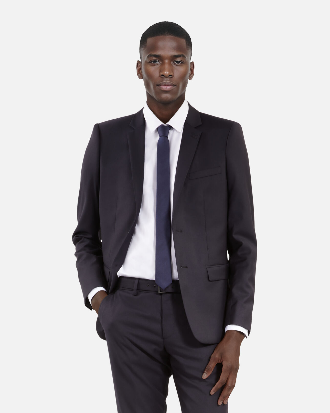 The Kooples HOMME NAVY cravate en soie bleu marine