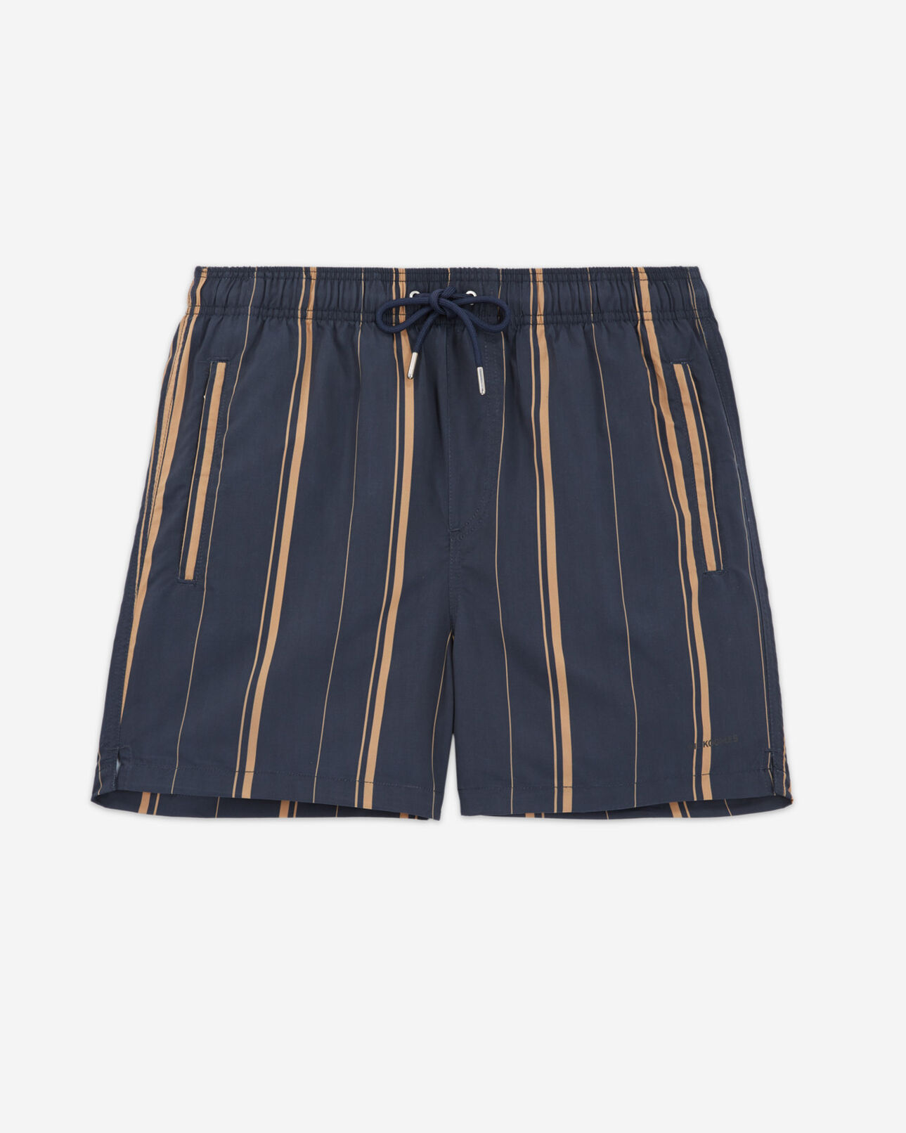 The Kooples MEN NAVY navy blue swim shorts with contrasting logo