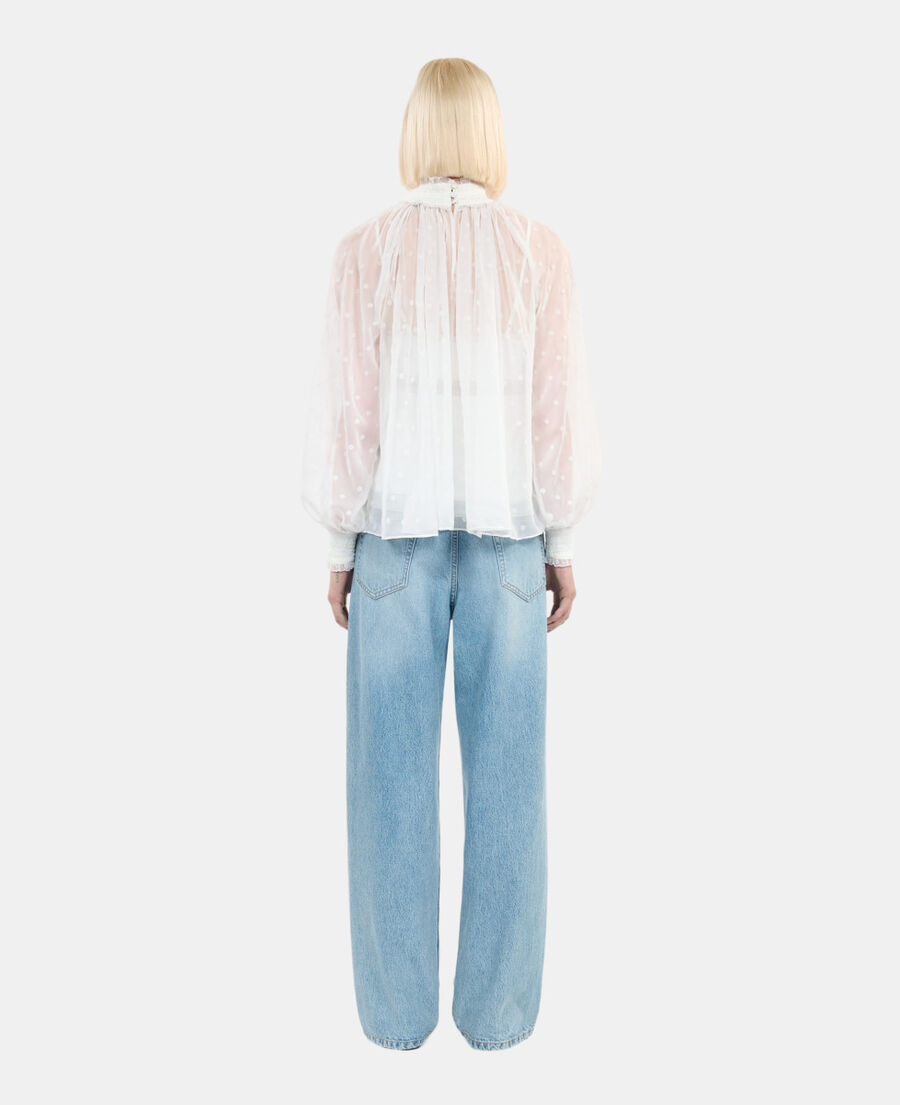 The Kooples F ECRU ecru top with shirring 