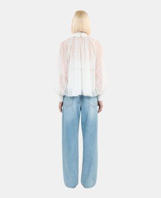 The Kooples F ECRU ecru top with shirring 
