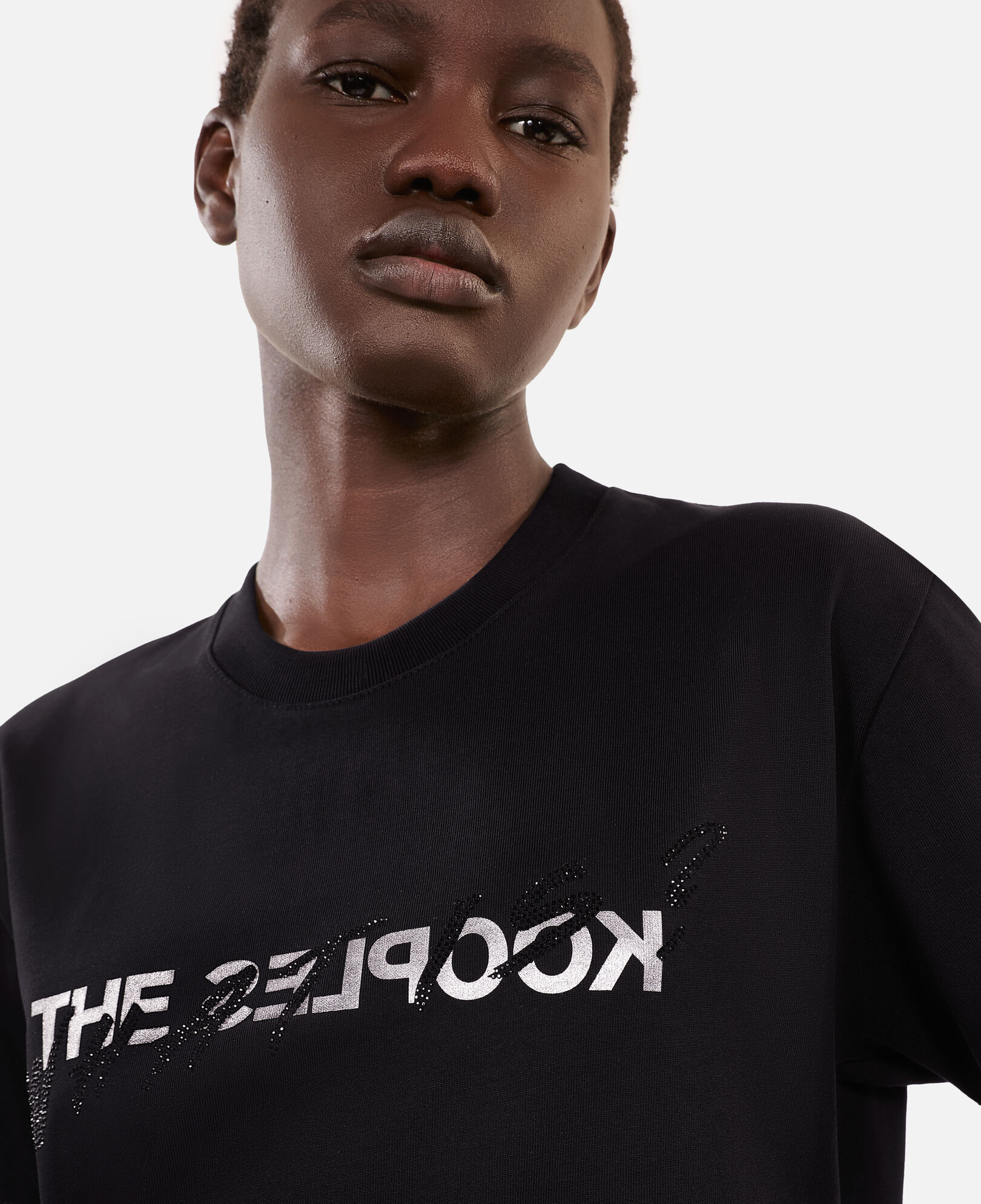 The Kooples MUJER BLACK camiseta mujer what is negra estrás