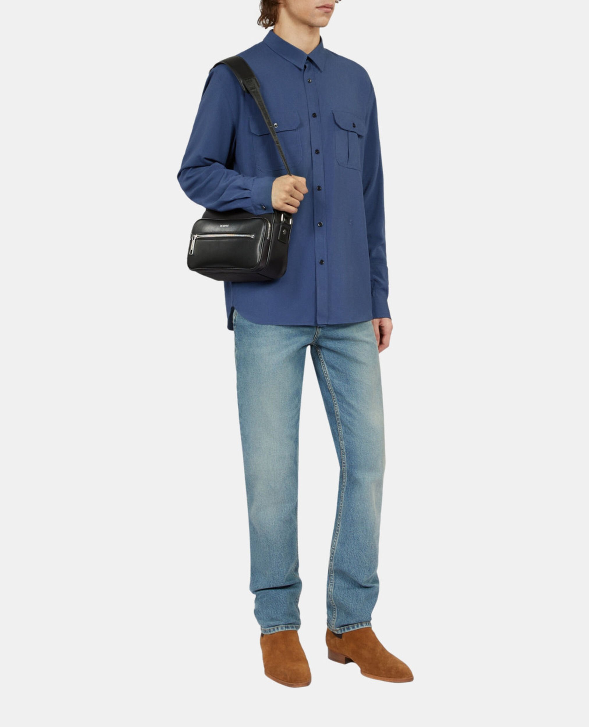 Royal blue shirt, MIDDLE NAVY, hi-res image number null
