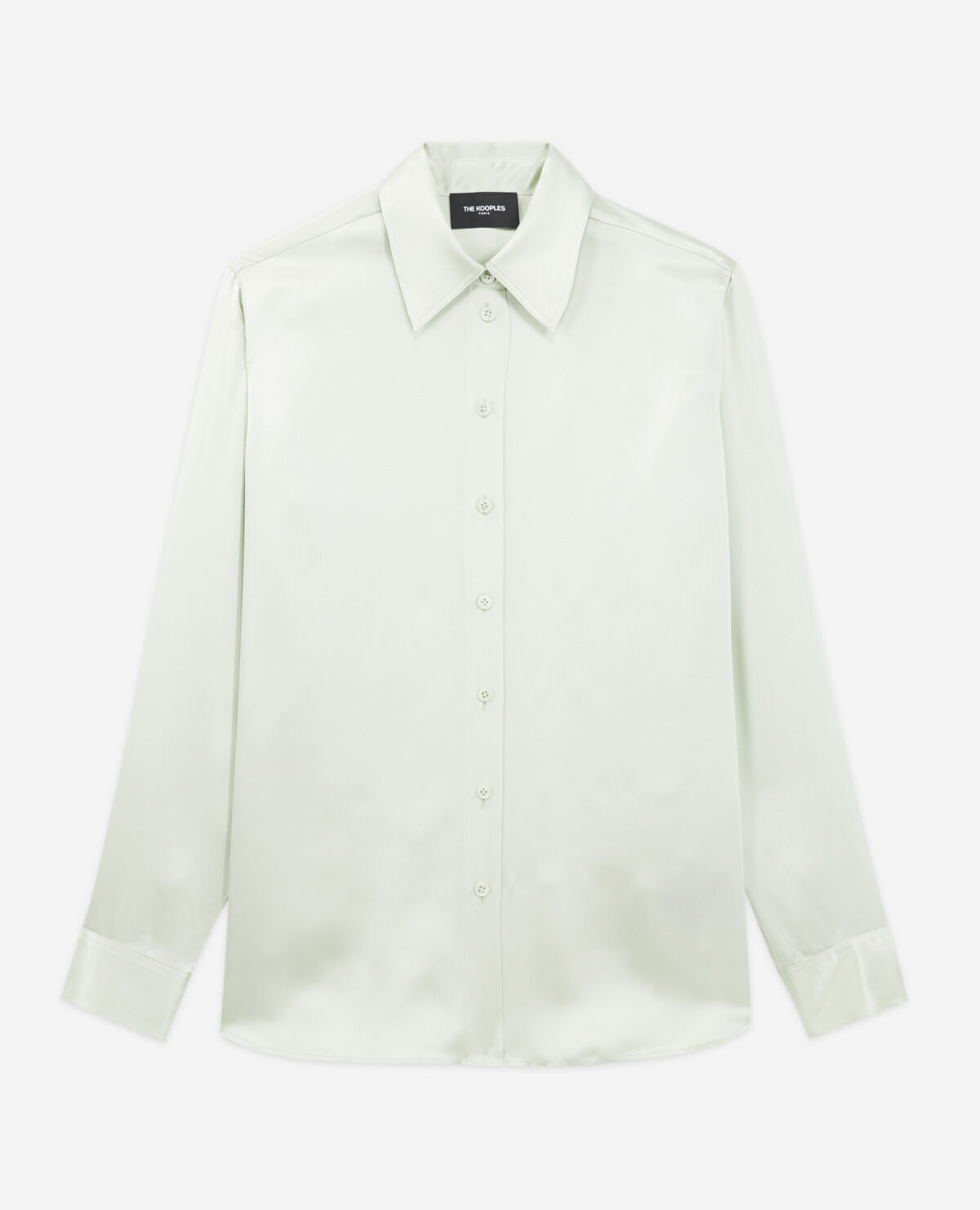 Mint green silk blouse new arrivals