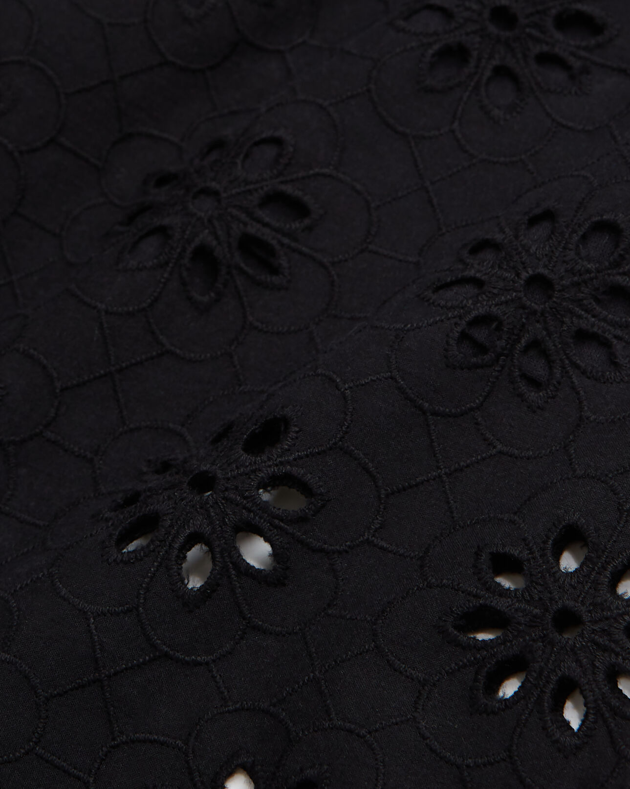The Kooples WOMEN BLACK black pants with broderie anglaise