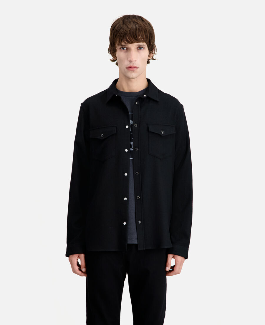 black flannel shirt