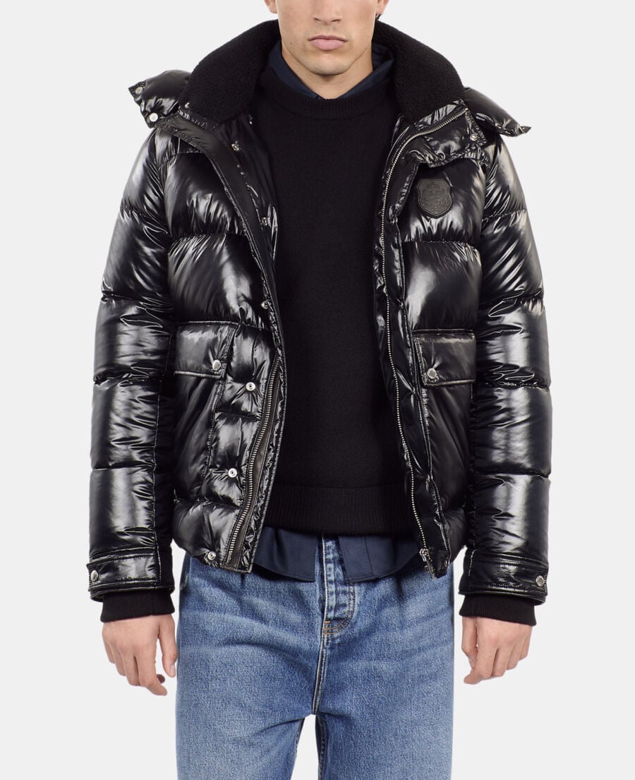 The Kooples MEN BLACK black blazon down jacket