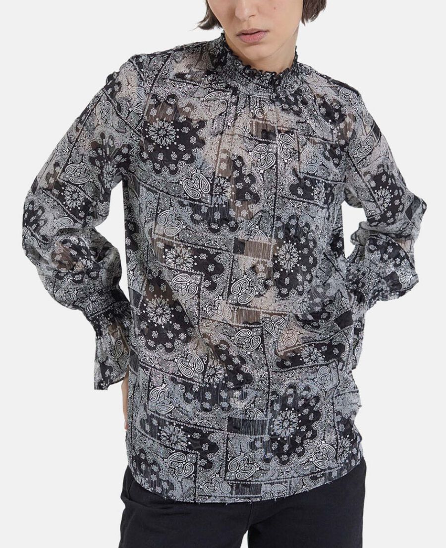 blouse imprimée  à volants