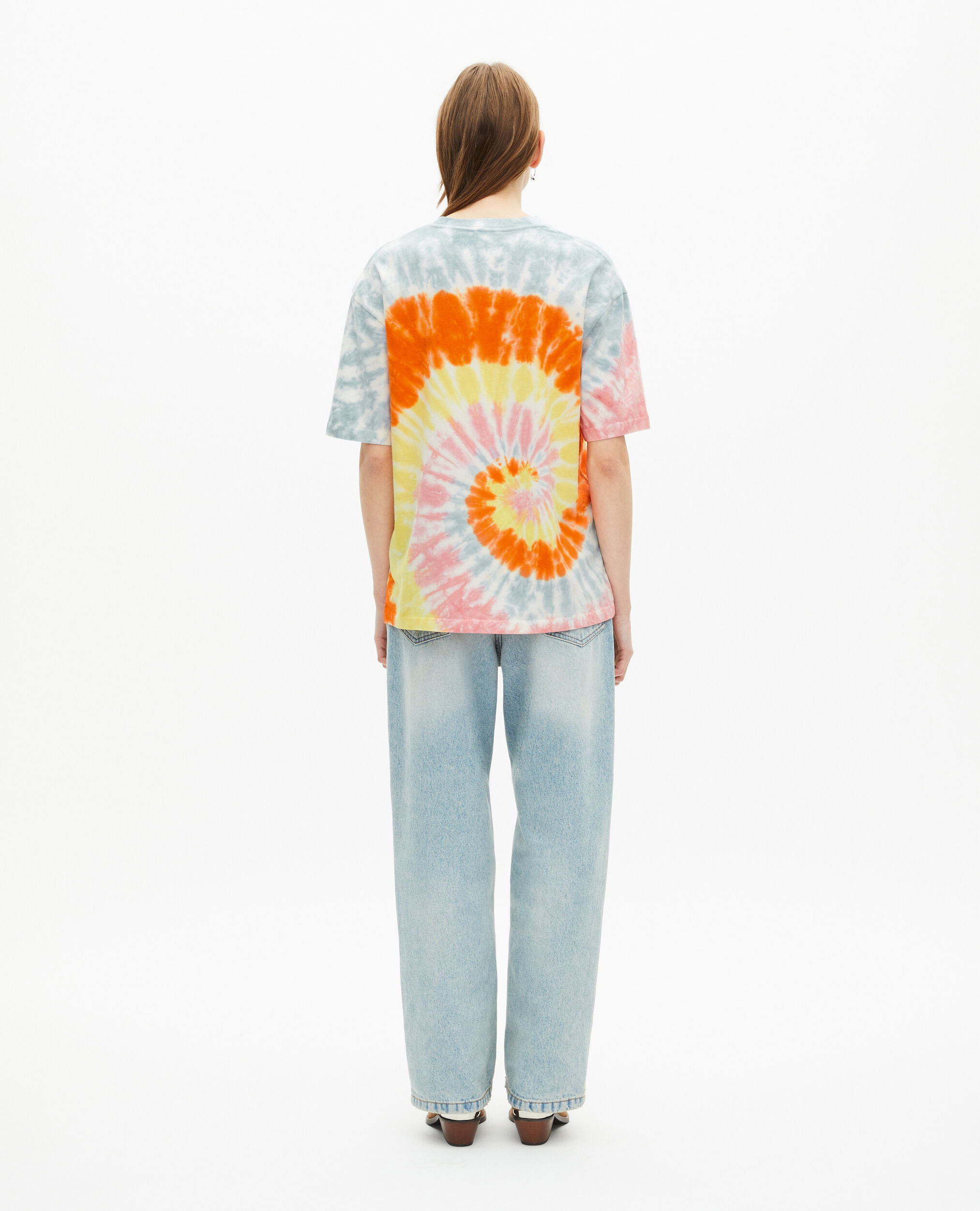 Multicolor tie-dye T-shirt, BABY BLUE, hi-res image number null