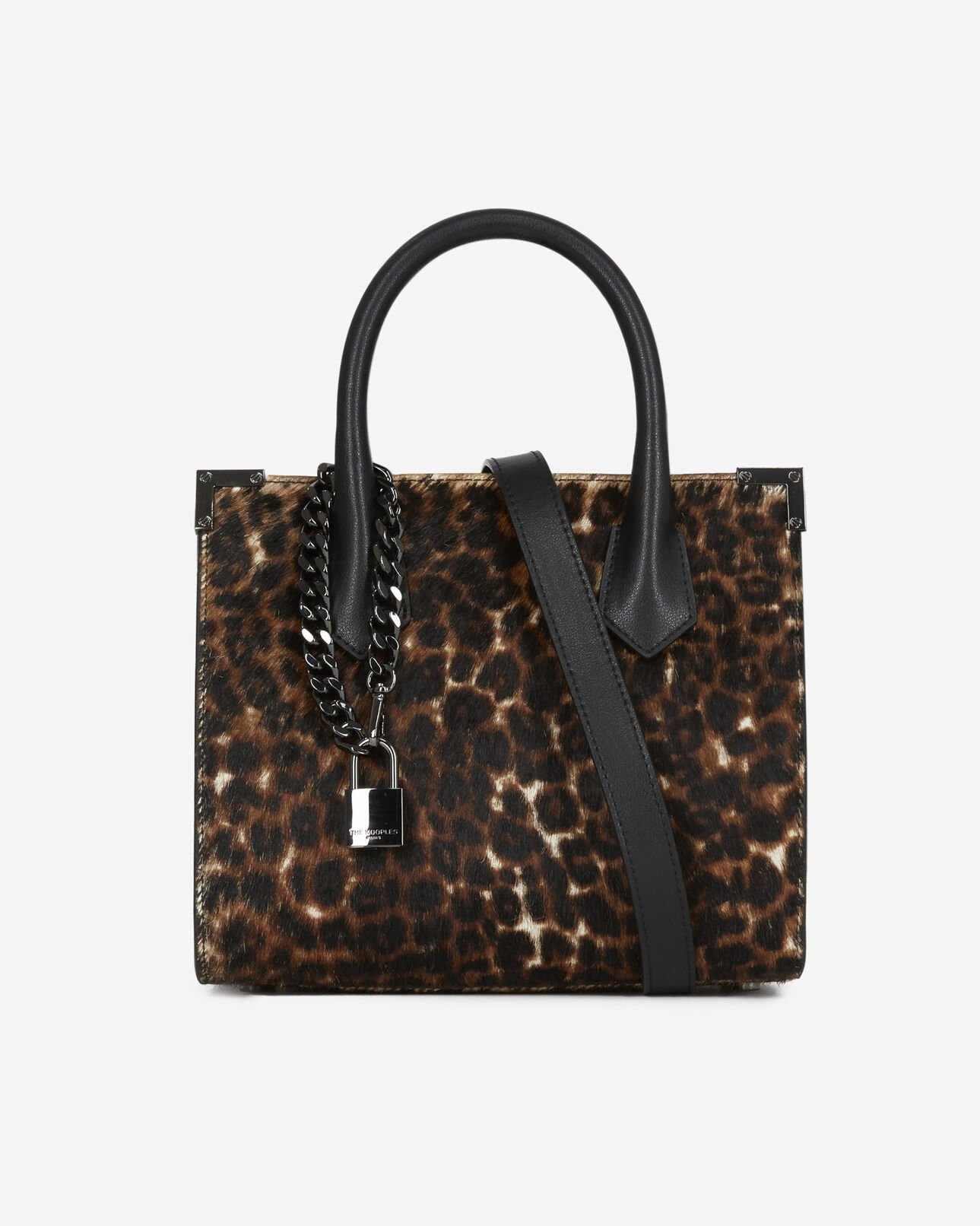 The Kooples FEMME LEOPARD sac ming medium en cuir léopard