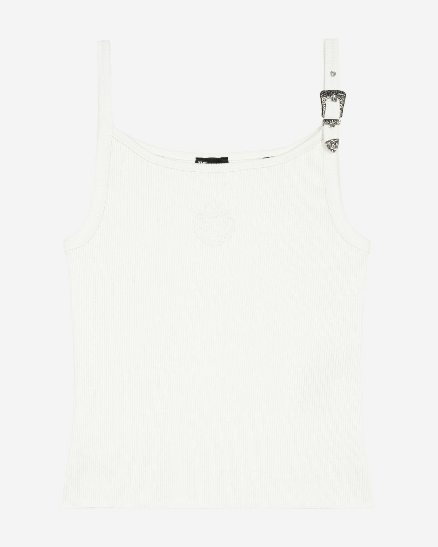 Ribbed ecru tank top, ECRU, hi-res image number null