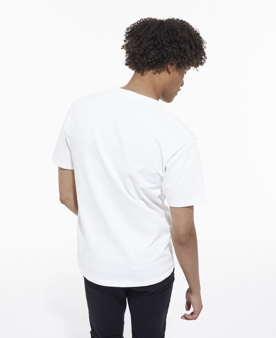 white screen print t-shirt
