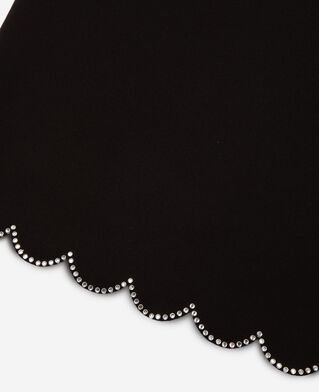 The Kooples WOMEN BLACK short dress with black rhinestone details