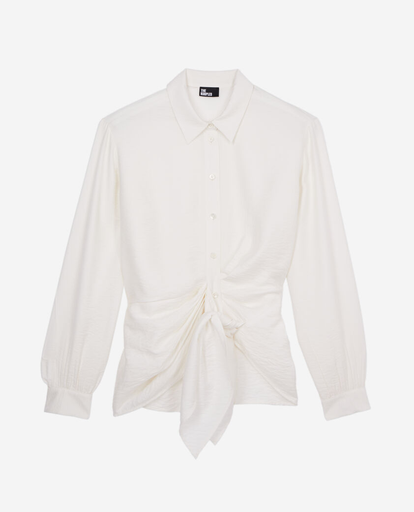 The Kooples WOMEN ECRU ecru shirt with draped effect