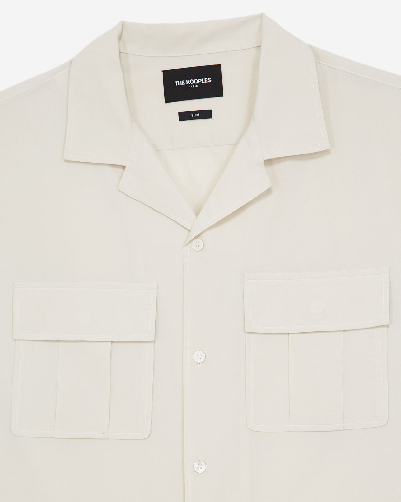 The Kooples MEN BEIGE beige shirt with breast pockets