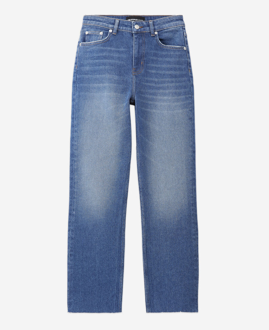 The Kooples WOMEN BLUE WASHED cropped straight jeans