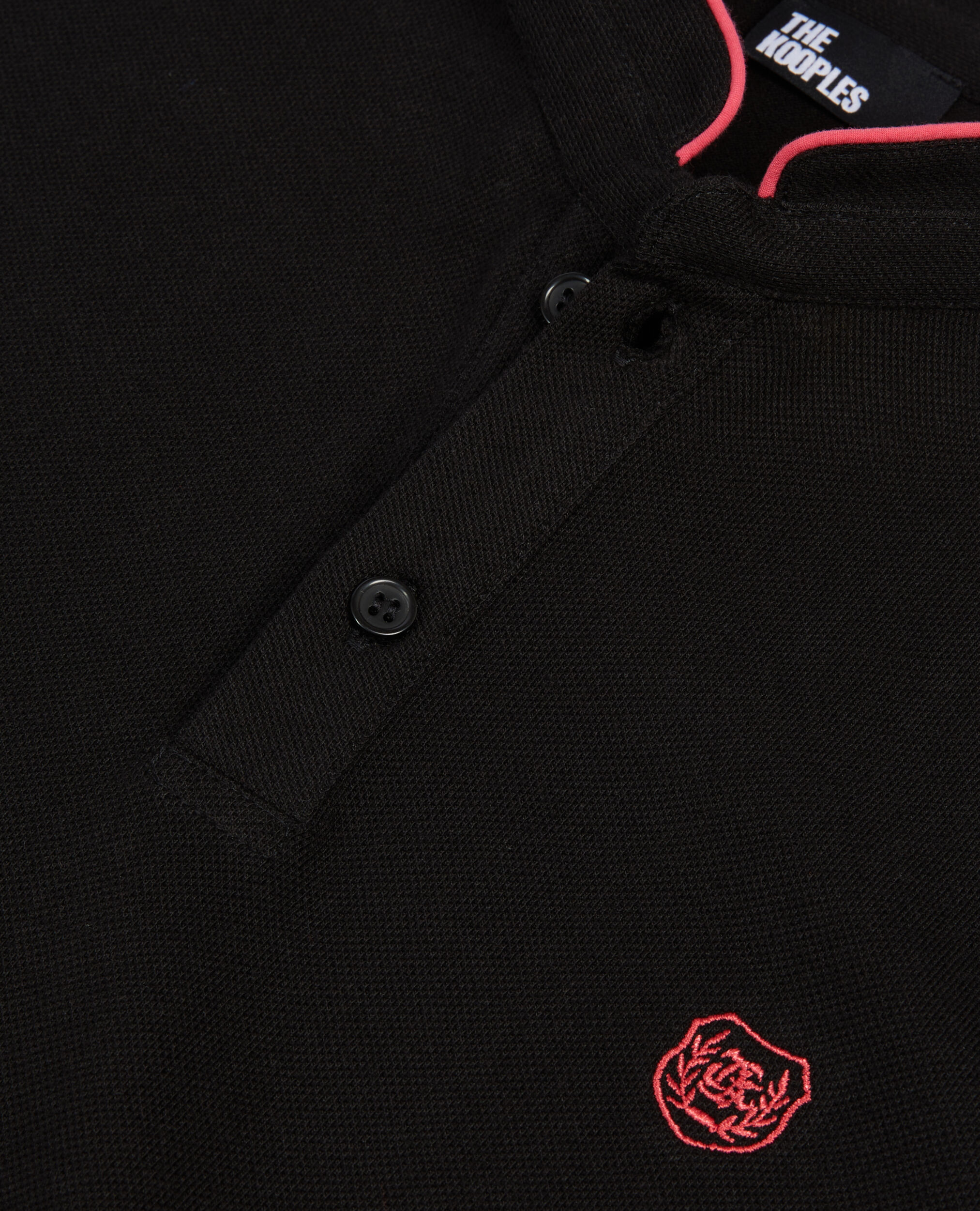 Schwarzes Poloshirt aus Baumwollpiqué, NOIR ROSE, hi-res image number null