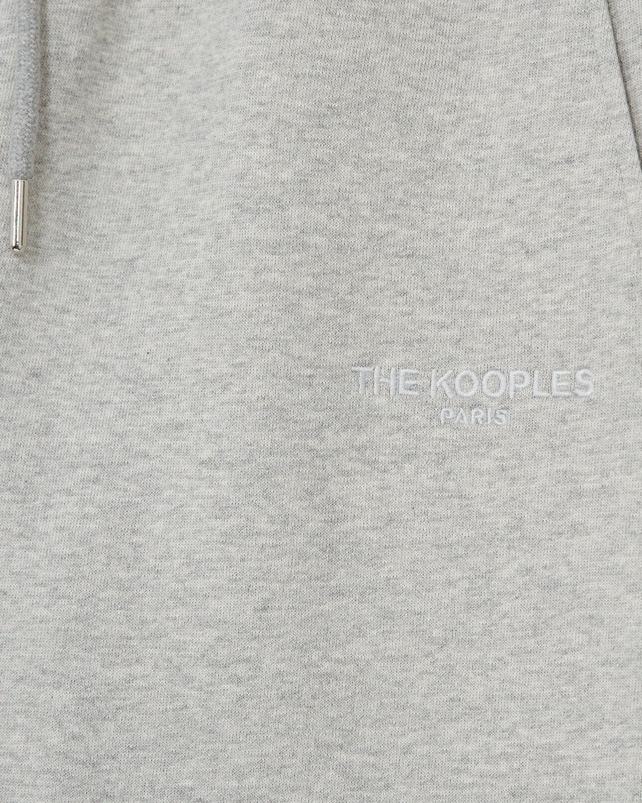 The Kooples FEMME LIGHT GREY MELANGE jogging gris clair coton coupe droite