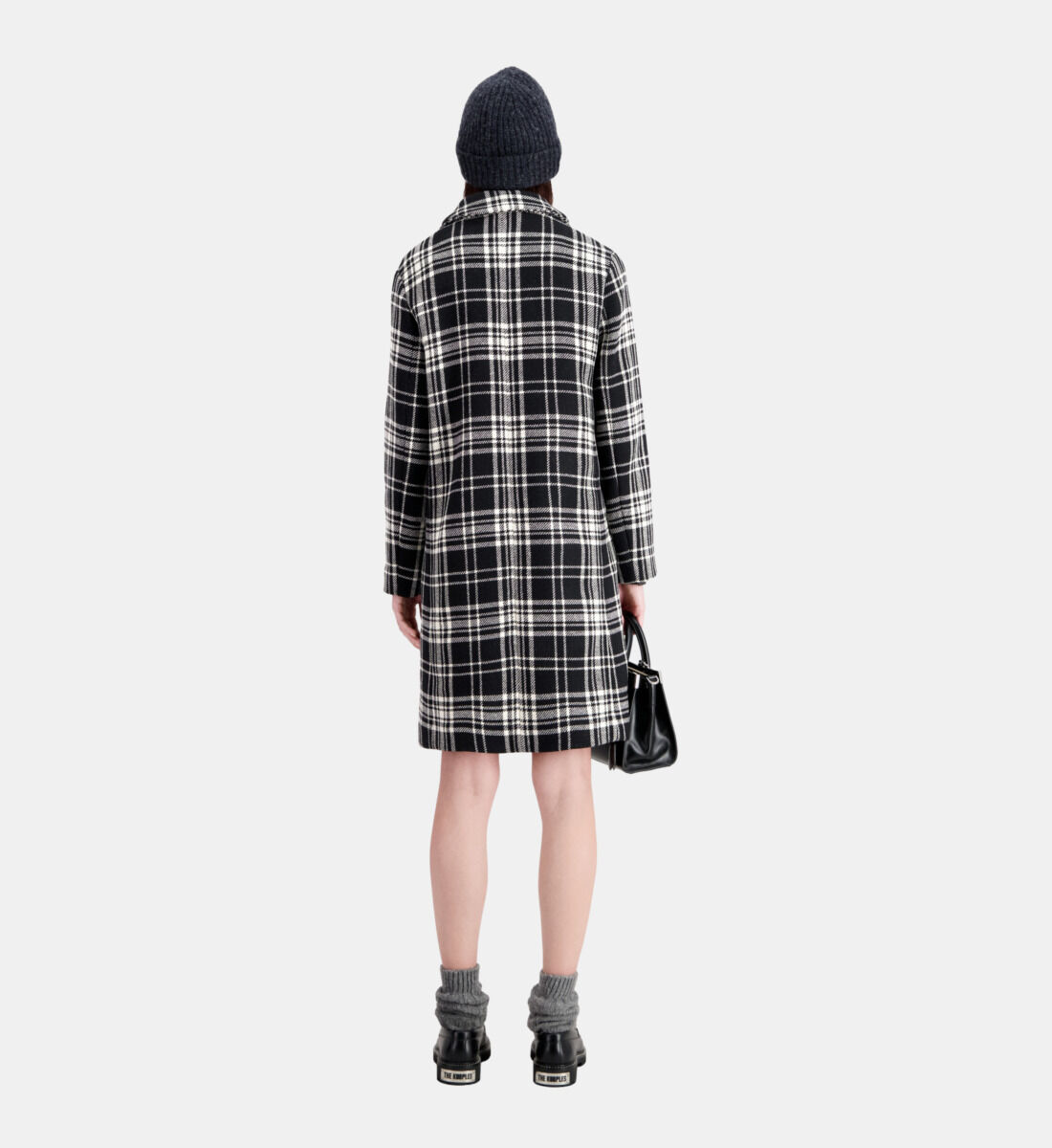 Lee cooper check wool coat ladies hot sale