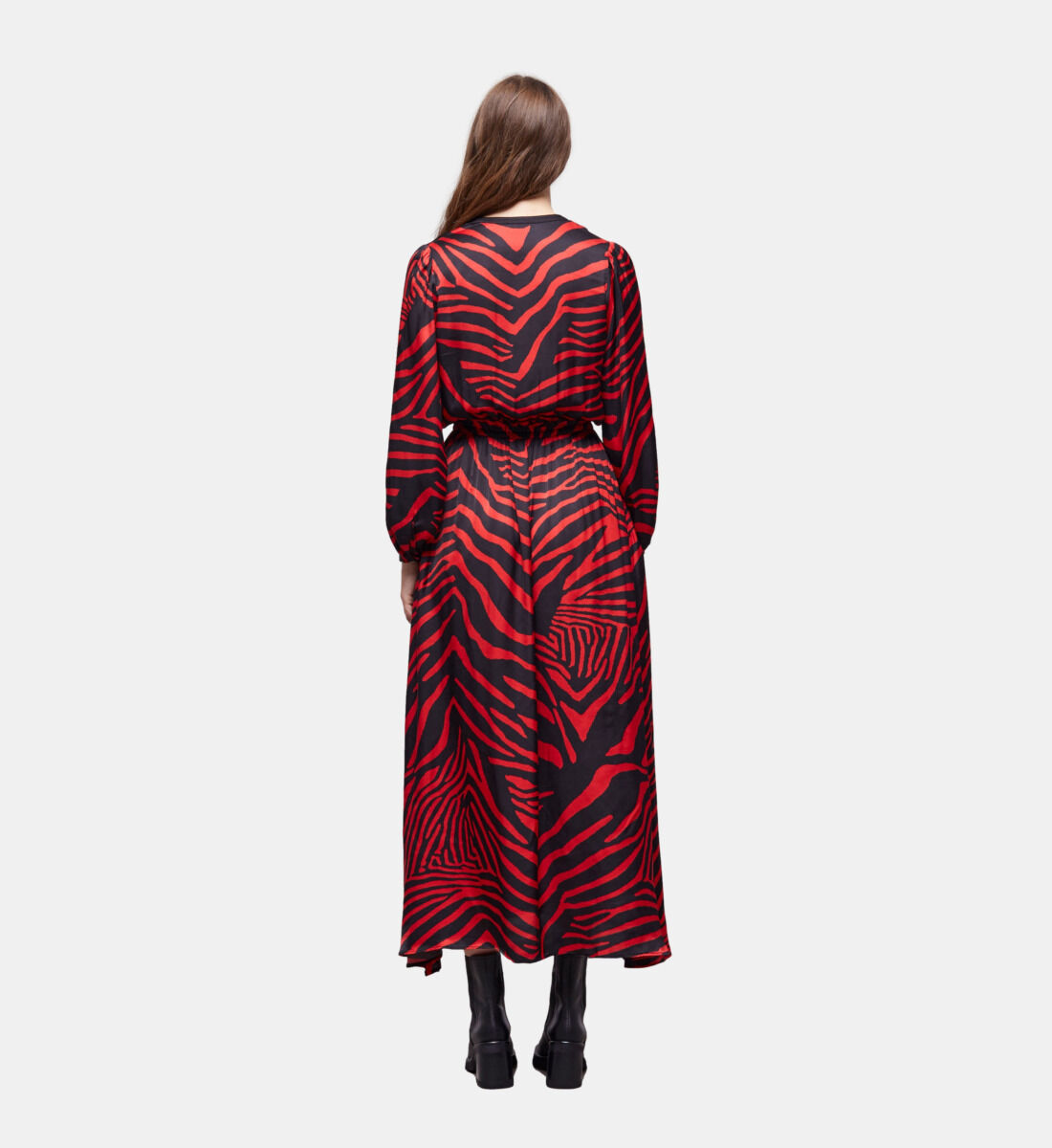 Red 2025 print dress